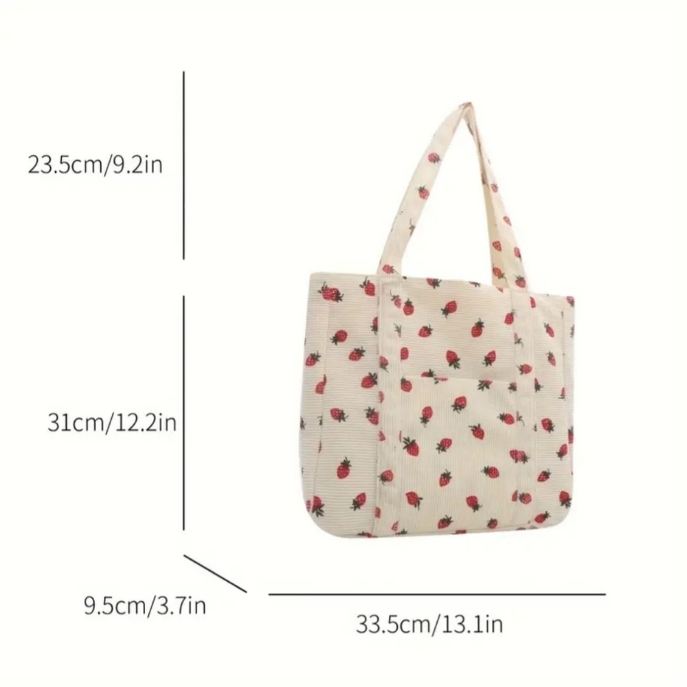 Brown Corduroy Strawberry π Bag - Picture 9 of 9